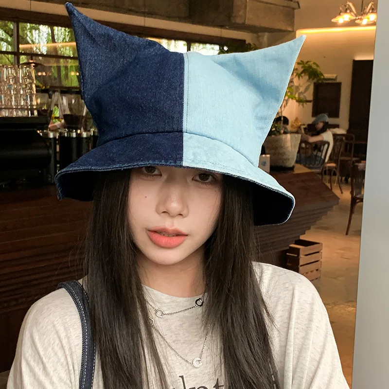 New Fashion Colorblocking Blue Cotton Fisherman Hat Unique Chic Ear Sun Hats for Spring/Summer Outdoor Sun Protection Deep Hat
New Fashion Colorblocking Blue Cotton Fisherman Hat Unique Chic Ear Sun Hats for Spring/Summer Outdoor Sun Protection Deep Hat