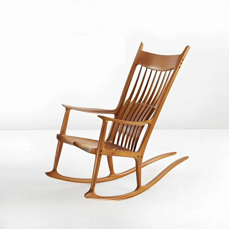 Wooden Chair/Century Classic Maloof Rocking Chair North American Black Walnut Leisure Chair Bedroom Rocking Chair Wabi Sabi Wind
Wooden Chair/Century Classic Maloof Rocking Chair North American Black Walnut Leisure Chair Bedroom Rocking Chair Wabi Sabi Wind