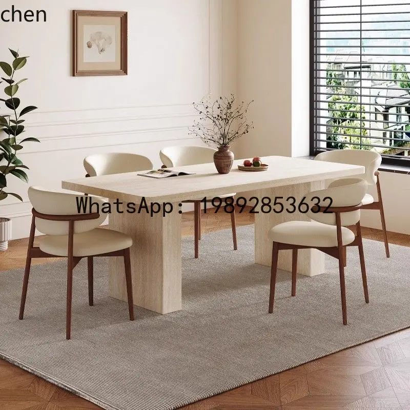 A1 Travertine Stone Dining Table and Chairs Dining Set Rectangular Modern Home Use
A1 Travertine Stone Dining Table and Chairs Dining Set Rectangular Modern Home Use