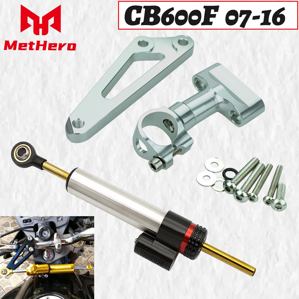 Carbon Fiber Motorcycle Steering Damper Stabilizer with Mount Bracket Support Kit Fit for Honda CB600F HORNET CB 600 F 2007-2016
Carbon Fiber Motorcycle Steering Damper Stabilizer with Mount Bracket Support Kit Fit for Honda CB600F HORNET CB 600 F 2007-2016
