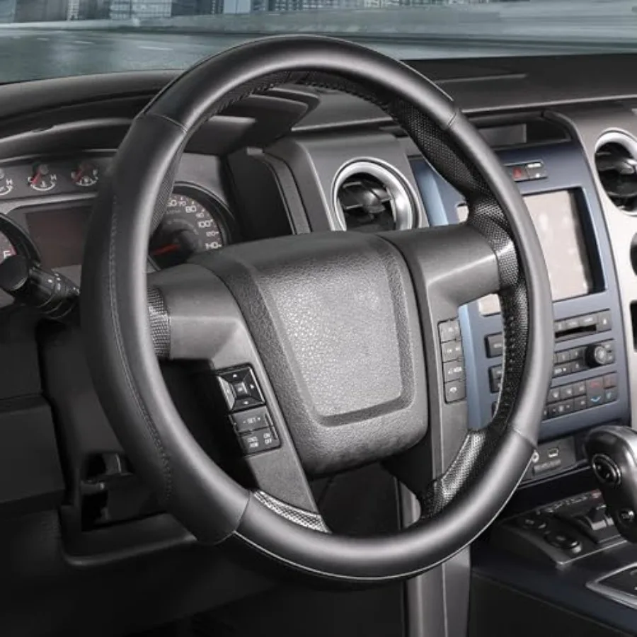 Car Steering Wheel Cover Large Size for F50 F250 F350 Ram 4Runner Tacoma Tundra Range Rover with 5/2 inches-6 inches Outer Diam
Car Steering Wheel Cover Large Size for F50 F250 F350 Ram 4Runner Tacoma Tundra Range Rover with 5/2 inches-6 inches Outer Diam