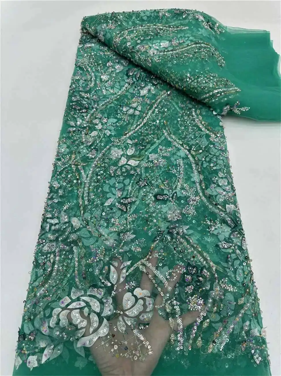 African French Tulle Groom Beads Lace Fabric 5 Yards 2025 High Quality Nigerian Lace Fabric African Lace Fabric For Wedding
African French Tulle Groom Beads Lace Fabric 5 Yards 2025 High Quality Nigerian Lace Fabric African Lace Fabric For Wedding