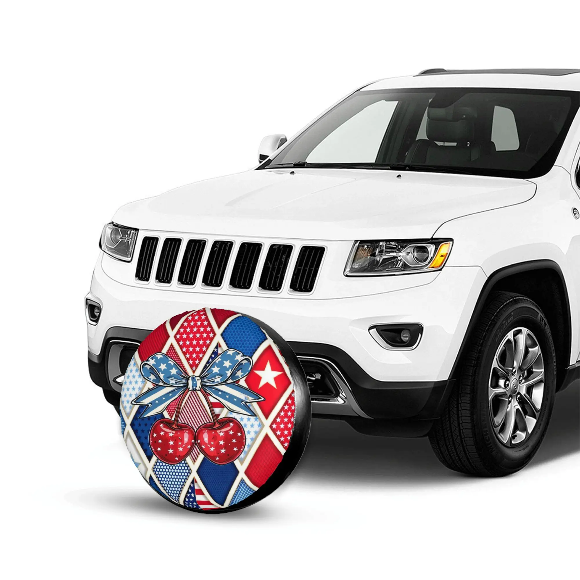 1pc Stars & Stripes Cherry Print Car Spare Tire Protection Cover, Suitable For 14 Inch, 15 Inch, 16 Inch, And 17 Inch Tires, Sui
1pc Stars & Stripes Cherry Print Car Spare Tire Protection Cover, Suitable For 14 Inch, 15 Inch, 16 Inch, And 17 Inch Tires, Sui