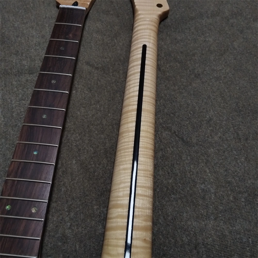 22Frets Flame Maple Electric Guitar Neck Rosewood Fingerboard Wood Color Glossy Paint Headstock Adjustment Guitar Parts
22Frets Flame Maple Electric Guitar Neck Rosewood Fingerboard Wood Color Glossy Paint Headstock Adjustment Guitar Parts