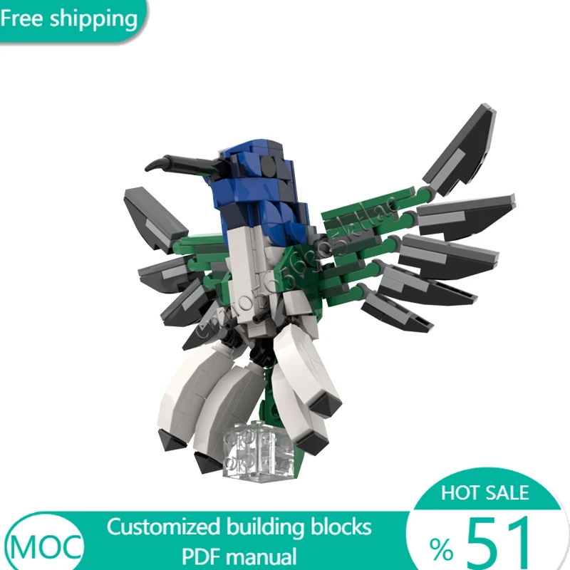 213 PCS Animal Hummingbird White Necked Jacobin MOC Customize Modular Building Block Creative Design DIY Boys Assembly Toy Gift
213 PCS Animal Hummingbird White Necked Jacobin MOC Customize Modular Building Block Creative Design DIY Boys Assembly Toy Gift