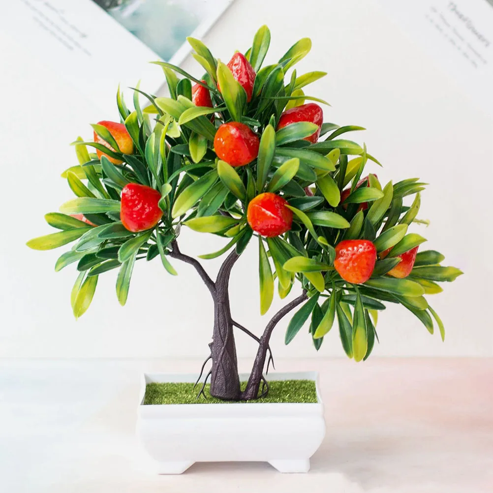 Faux Strawberry Tree Bonsai Decorative Plant 16 Hole Small Desktop Vivid Artificial Clean Plastic Simulation Bonsai
Faux Strawberry Tree Bonsai Decorative Plant 16 Hole Small Desktop Vivid Artificial Clean Plastic Simulation Bonsai