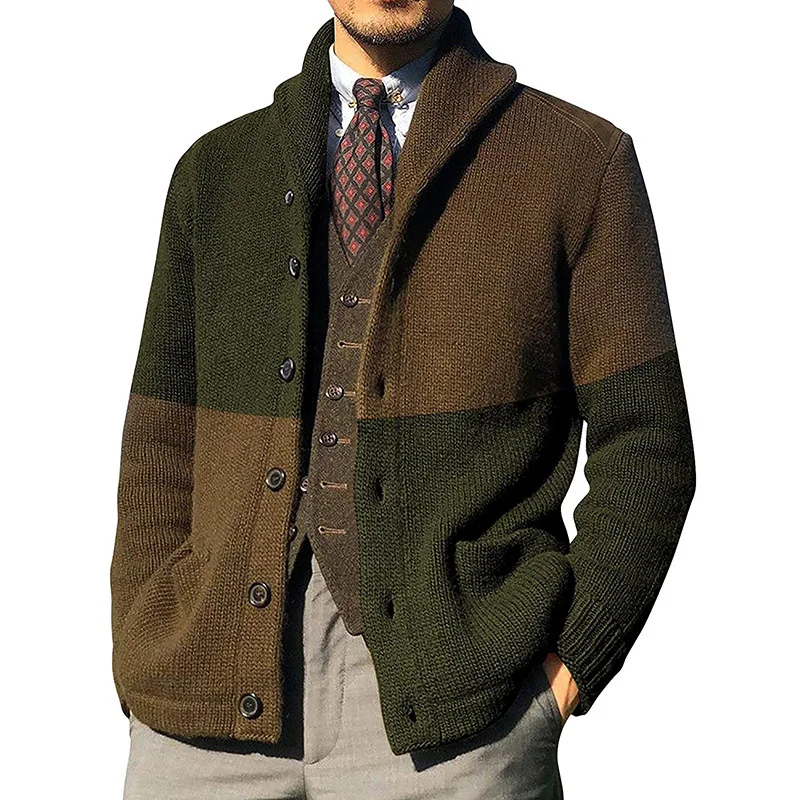Men Sweater Cardigans Knitted Long Sleeve Autumn Male Bussiness Patchwork Turtleneck Cardigan Sweaters Single Breasted Lapel
Men Sweater Cardigans Knitted Long Sleeve Autumn Male Bussiness Patchwork Turtleneck Cardigan Sweaters Single Breasted Lapel
