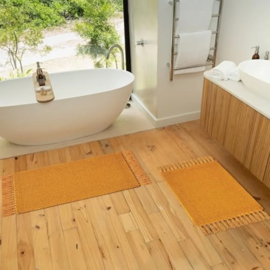 Set of 2 Soft Boho Bathroom Rugs - Beautiful Boho Cotton Rugs that Fit Perfectly Into Your Bath or Kitchen - Washable, Non-Slip
Set of 2 Soft Boho Bathroom Rugs - Beautiful Boho Cotton Rugs that Fit Perfectly Into Your Bath or Kitchen - Washable, Non-Slip