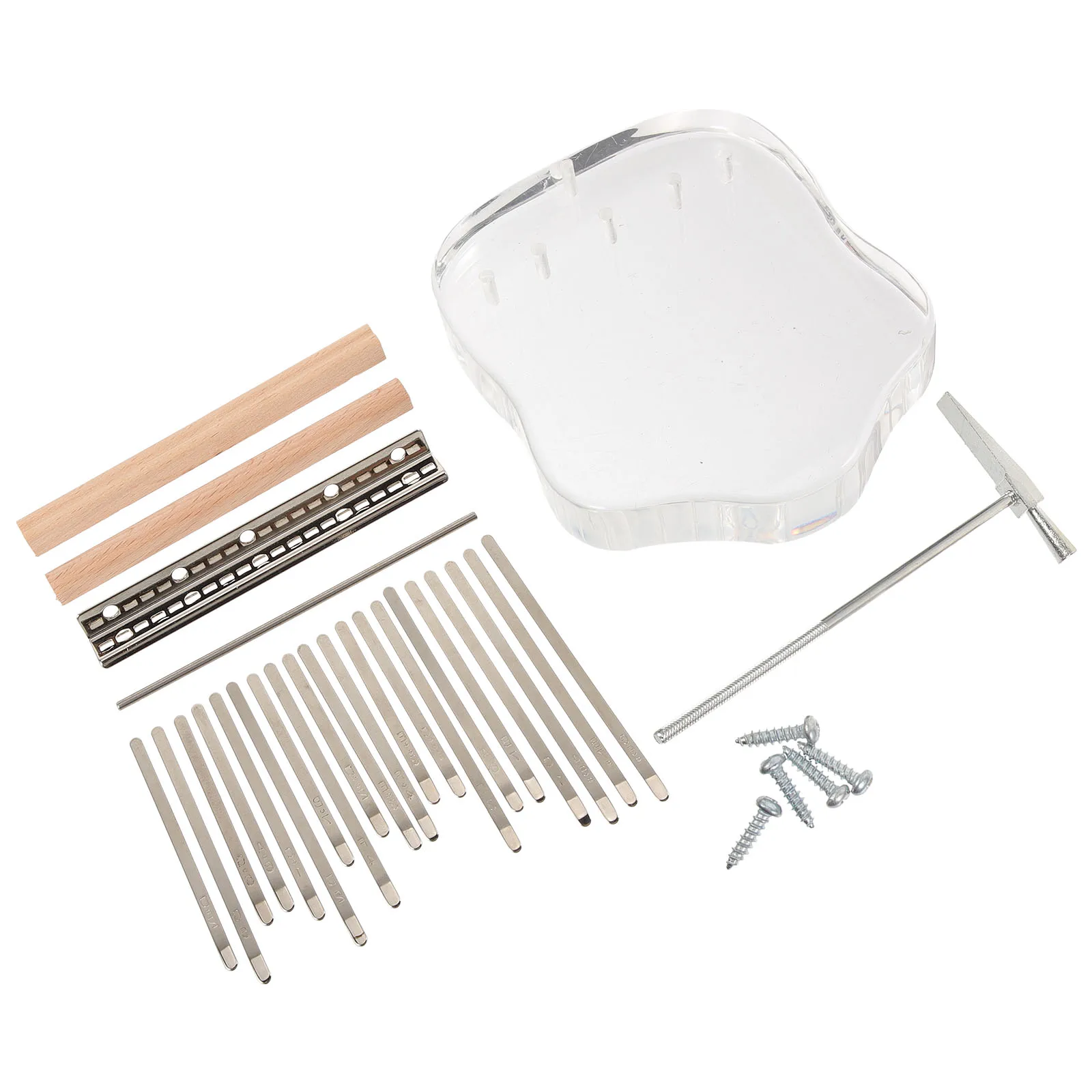 17 Keys DIY Kalimba Thumb Piano Parts Mini Transparent Accessories Easy Install Practice Performance Metal Keys Clear Sound
17 Keys DIY Kalimba Thumb Piano Parts Mini Transparent Accessories Easy Install Practice Performance Metal Keys Clear Sound