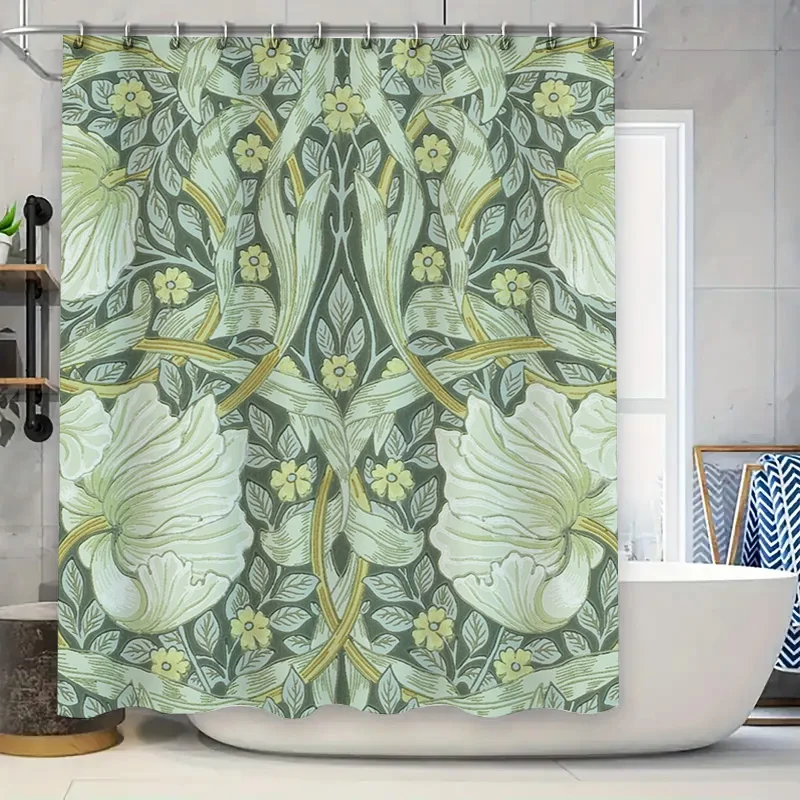 Vintage Floral Bath Curtains Green and Yellow Design Perfect for Bathroom Decor Made of Water-Resistant Fabric Size: 72x84 Inche
Vintage Floral Bath Curtains Green and Yellow Design Perfect for Bathroom Decor Made of Water-Resistant Fabric Size: 72x84 Inche