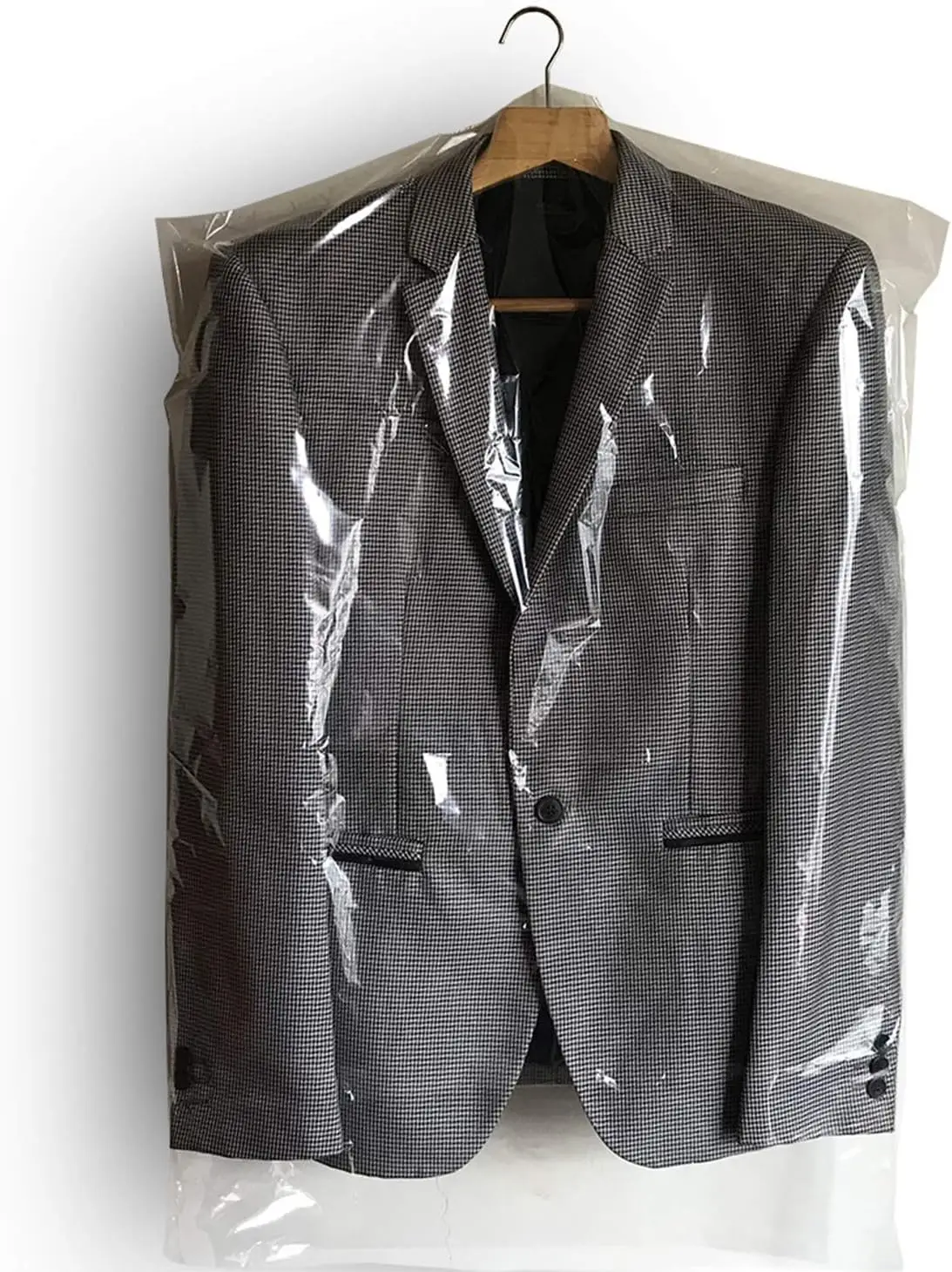 30 Pcs Heavy Duty Dry Cleaner Bags, 35.4" Clear Plastic Garment Covers with Hanger Hole, Dust Proof for Clothes Storage
30 Pcs Heavy Duty Dry Cleaner Bags, 35.4" Clear Plastic Garment Covers with Hanger Hole, Dust Proof for Clothes Storage