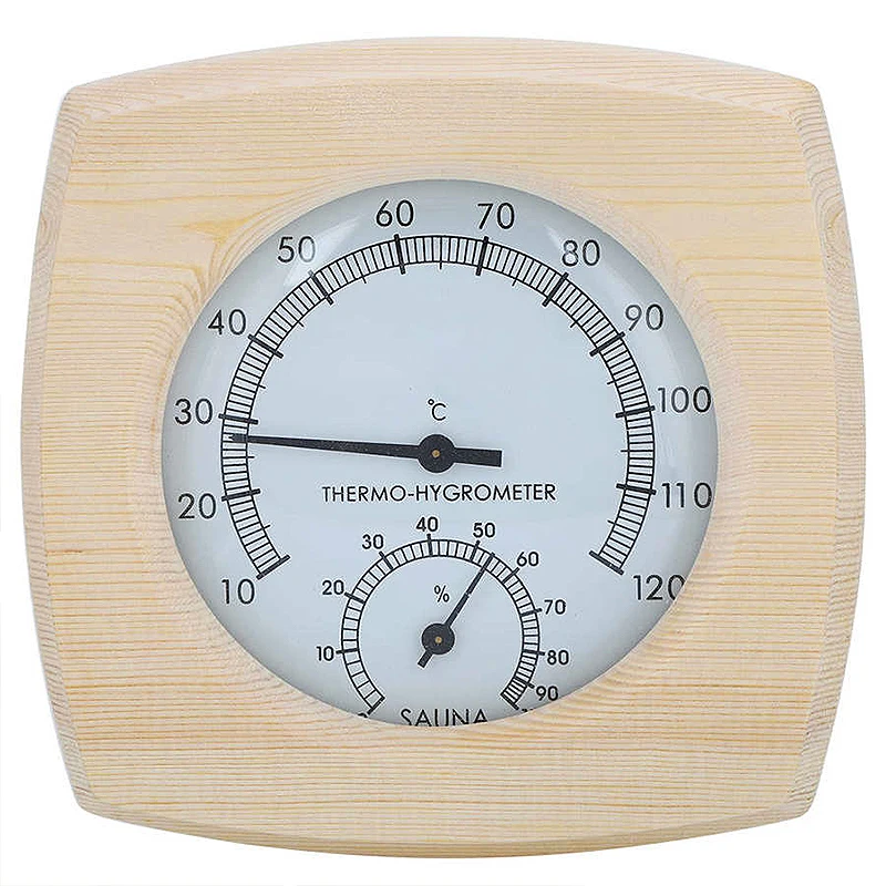 Wooden Sauna Hygrothermograph Thermometer Humidity Temperature Measurement Sauna Accessories
Wooden Sauna Hygrothermograph Thermometer Humidity Temperature Measurement Sauna Accessories