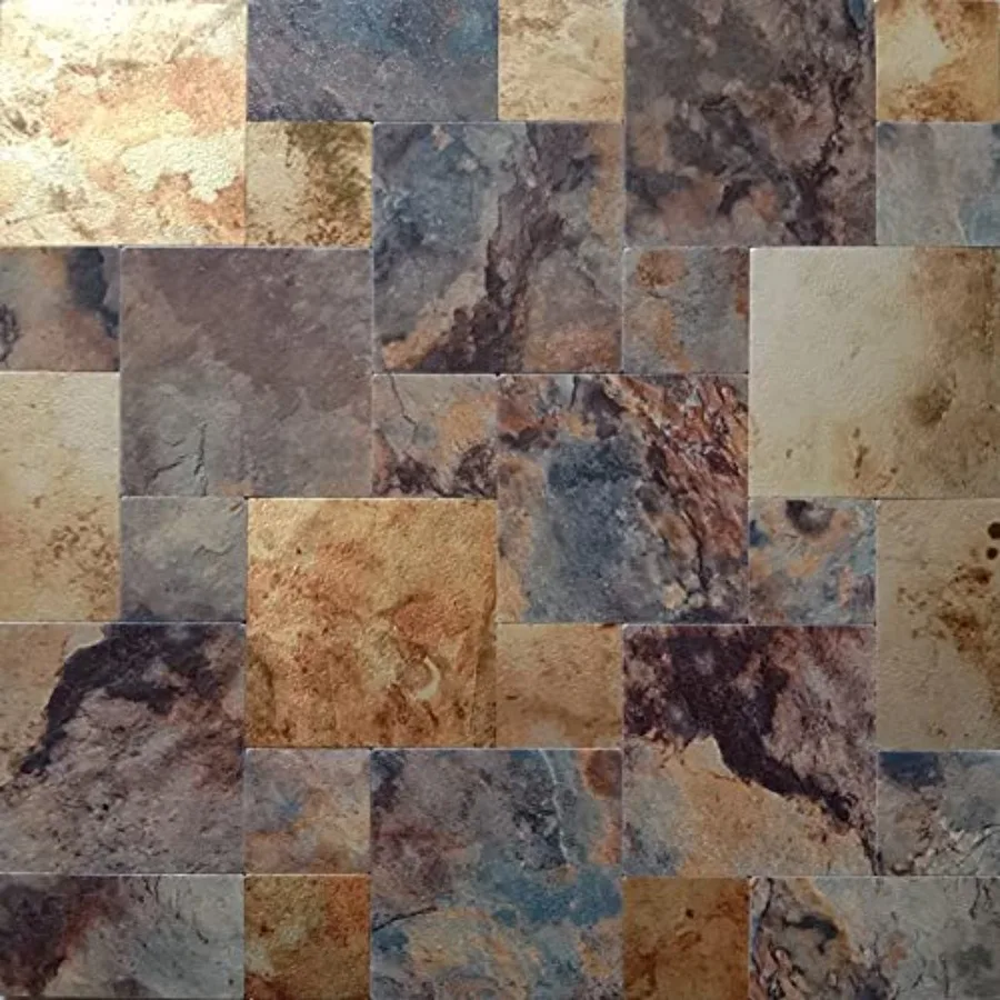 Kitchen backsplash application: brushed aluminum PVC stone tiles, golden brown, peel-and-stick metal mosaic stickers, 10 sheets
Kitchen backsplash application: brushed aluminum PVC stone tiles, golden brown, peel-and-stick metal mosaic stickers, 10 sheets