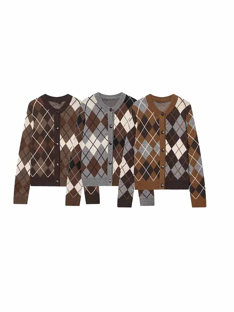 Европейский и американский стиль, осенне-зимняя новая модная женская одежда для поездок на работу, универсальный вязаный кардиган с ромбовидным узором
Европейский и американский стиль, осенне-зимняя новая модная женская одежда для поездок на работу, универсальный вязаный кардиган с ромбовидным узором