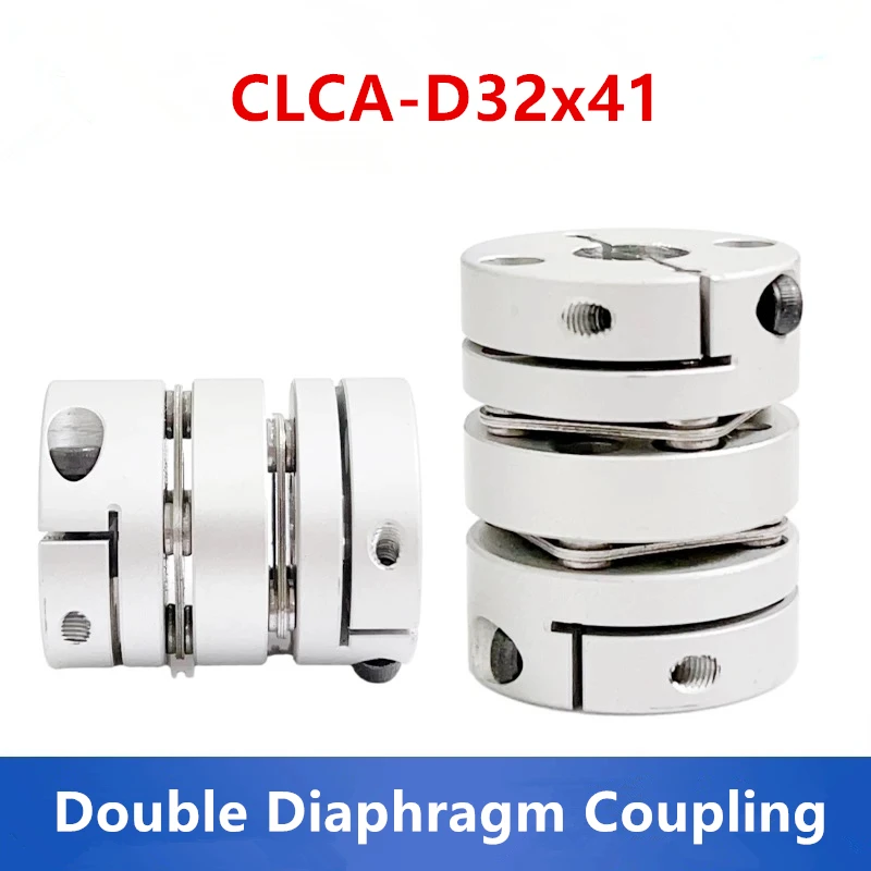 CLCA-D32x41 Aluminum Alloy Clamp Type Double Diaphragm Coupling for: High-speed Operation, Servo Stepper Lead Screw Motor
CLCA-D32x41 Aluminum Alloy Clamp Type Double Diaphragm Coupling for: High-speed Operation, Servo Stepper Lead Screw Motor