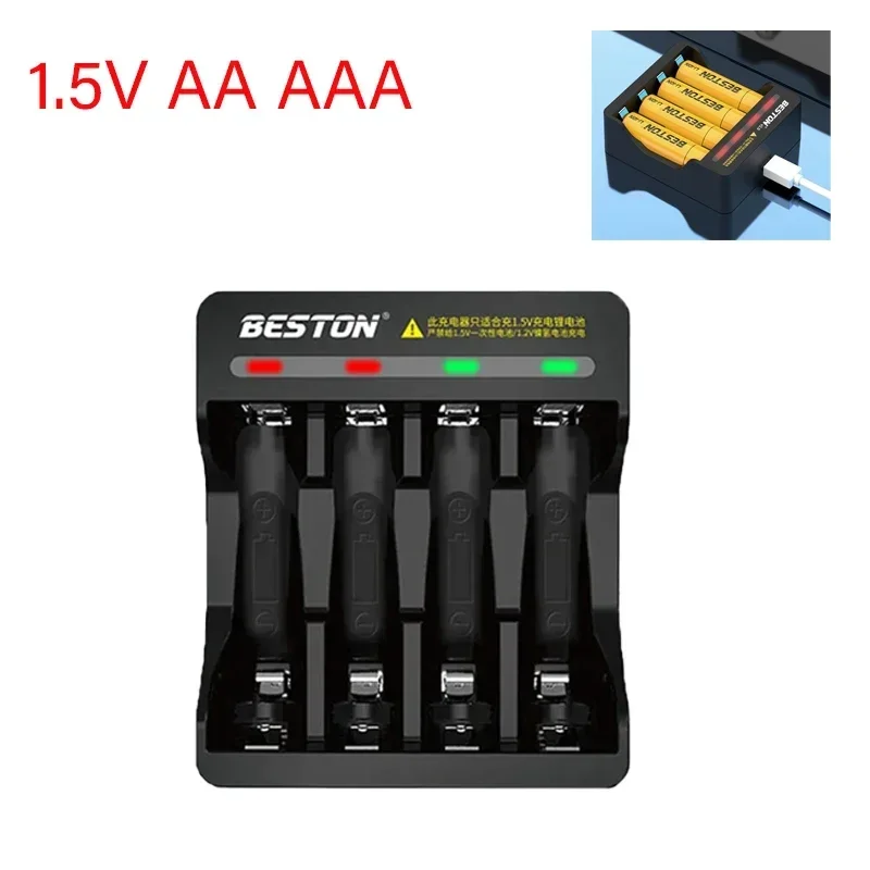 4/8 Slots Smart Battery Charger for 1.5v AA AAA Lithium Ion Rechargeable Battery 1.5v Battery Charger with LED Indicator Light
4/8 Slots Smart Battery Charger for 1.5v AA AAA Lithium Ion Rechargeable Battery 1.5v Battery Charger with LED Indicator Light