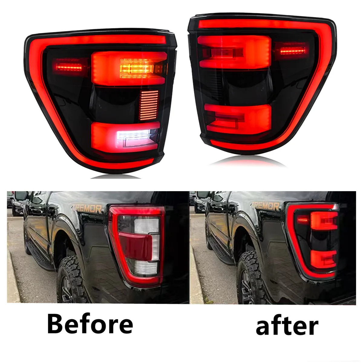 Pop LED Taillights Car Lights For Ford F150 XL Turning Light Brake Light System Car Accessories 2021-2023
Pop LED Taillights Car Lights For Ford F150 XL Turning Light Brake Light System Car Accessories 2021-2023