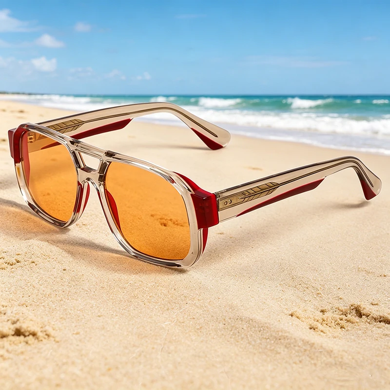 2026 Luxury Brand Square Sunglasses Men Women Retro Acetate Large Frame Gold Eyewear UV400 Outdoor Driving Sun Glasses
2026 Luxury Brand Square Sunglasses Men Women Retro Acetate Large Frame Gold Eyewear UV400 Outdoor Driving Sun Glasses