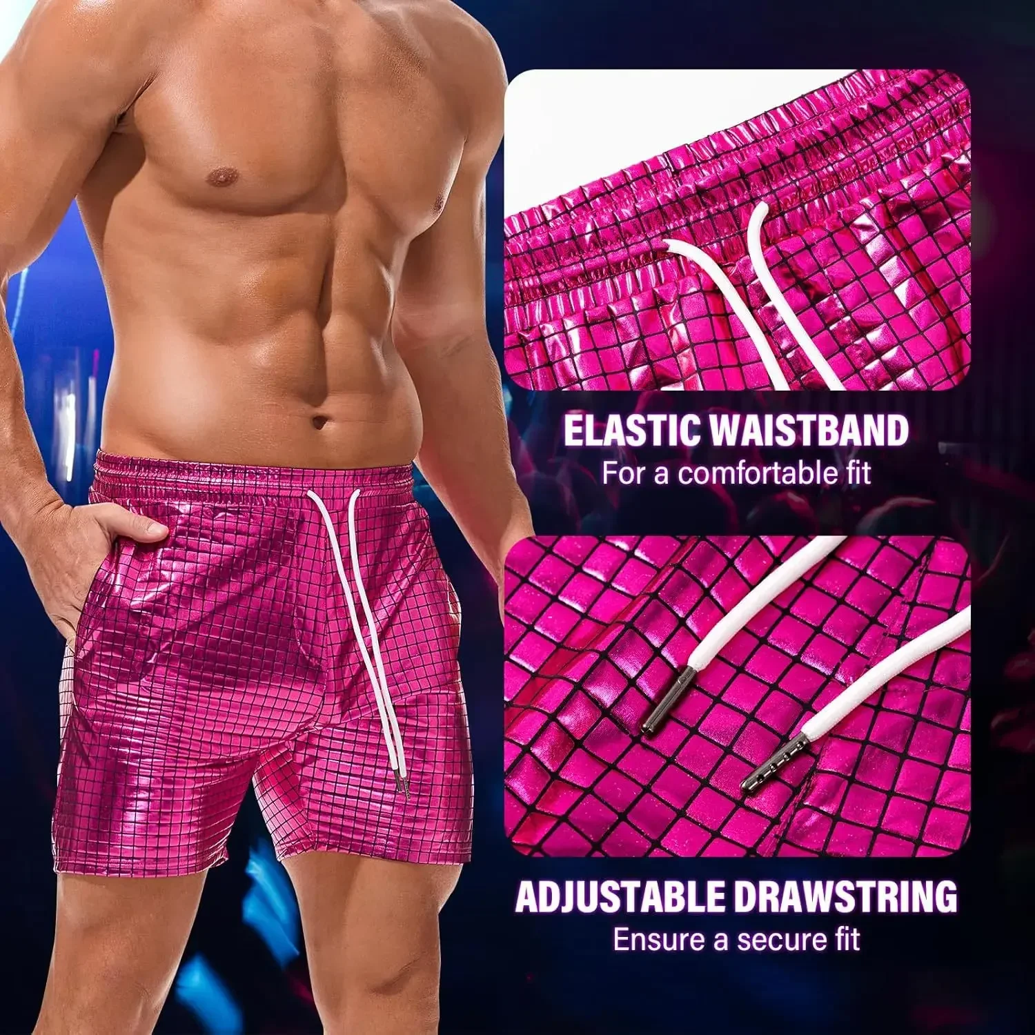 Блестящие диско-металлические мужские шорты, новинка 2025 года, стильные повседневные модные мужские джинсовые шорты со светоотражающей поверхностью
Блестящие диско-металлические мужские шорты, новинка 2025 года, стильные повседневные модные мужские джинсовые шорты со светоотражающей поверхностью