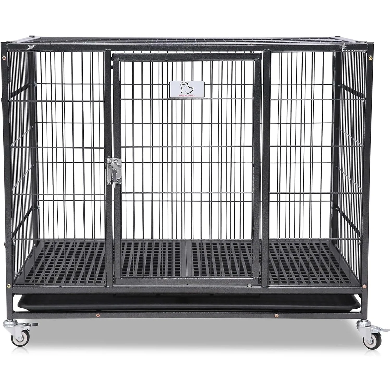 Pet 37 inch Stackable Open Top Heavy Duty Dog Crate Cage for Medium Dog with Wheels and Removable Tray
Pet 37 inch Stackable Open Top Heavy Duty Dog Crate Cage for Medium Dog with Wheels and Removable Tray