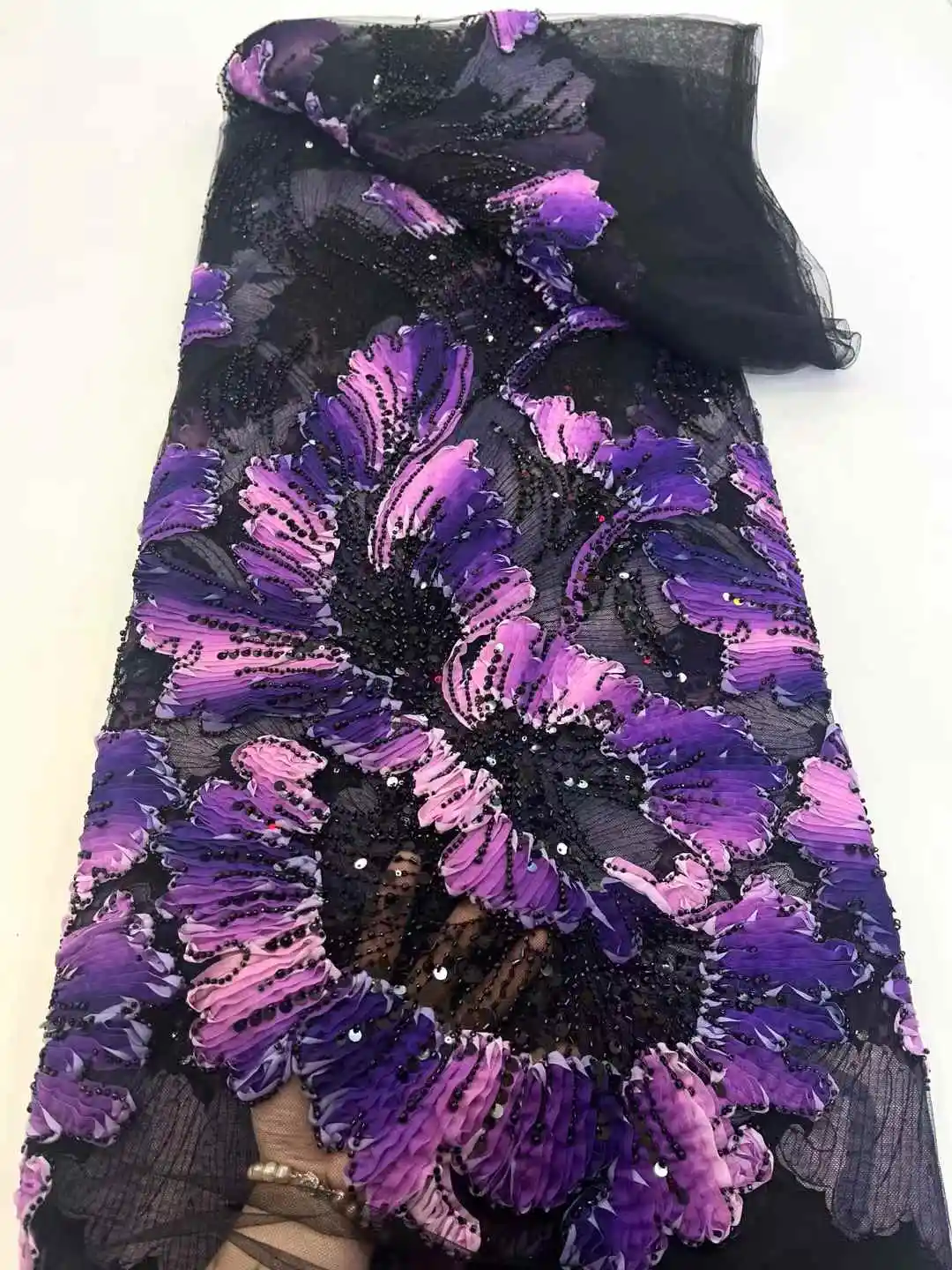 African Lace Fabric Sequin Lace Fabric High Quality 2025 Beaded Embroidered Lace Fabrics For Wedding Dresses
African Lace Fabric Sequin Lace Fabric High Quality 2025 Beaded Embroidered Lace Fabrics For Wedding Dresses
