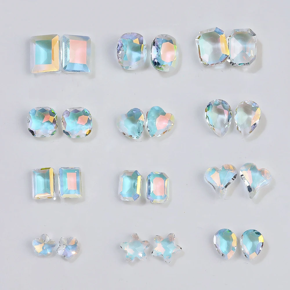 20Pcs K9 Sparkling Blue Nail Art Diamond 3D Pointed Bottom Super Flash Heart Fat Square Nail Decoration Summer DIY Manicure Part
20Pcs K9 Sparkling Blue Nail Art Diamond 3D Pointed Bottom Super Flash Heart Fat Square Nail Decoration Summer DIY Manicure Part