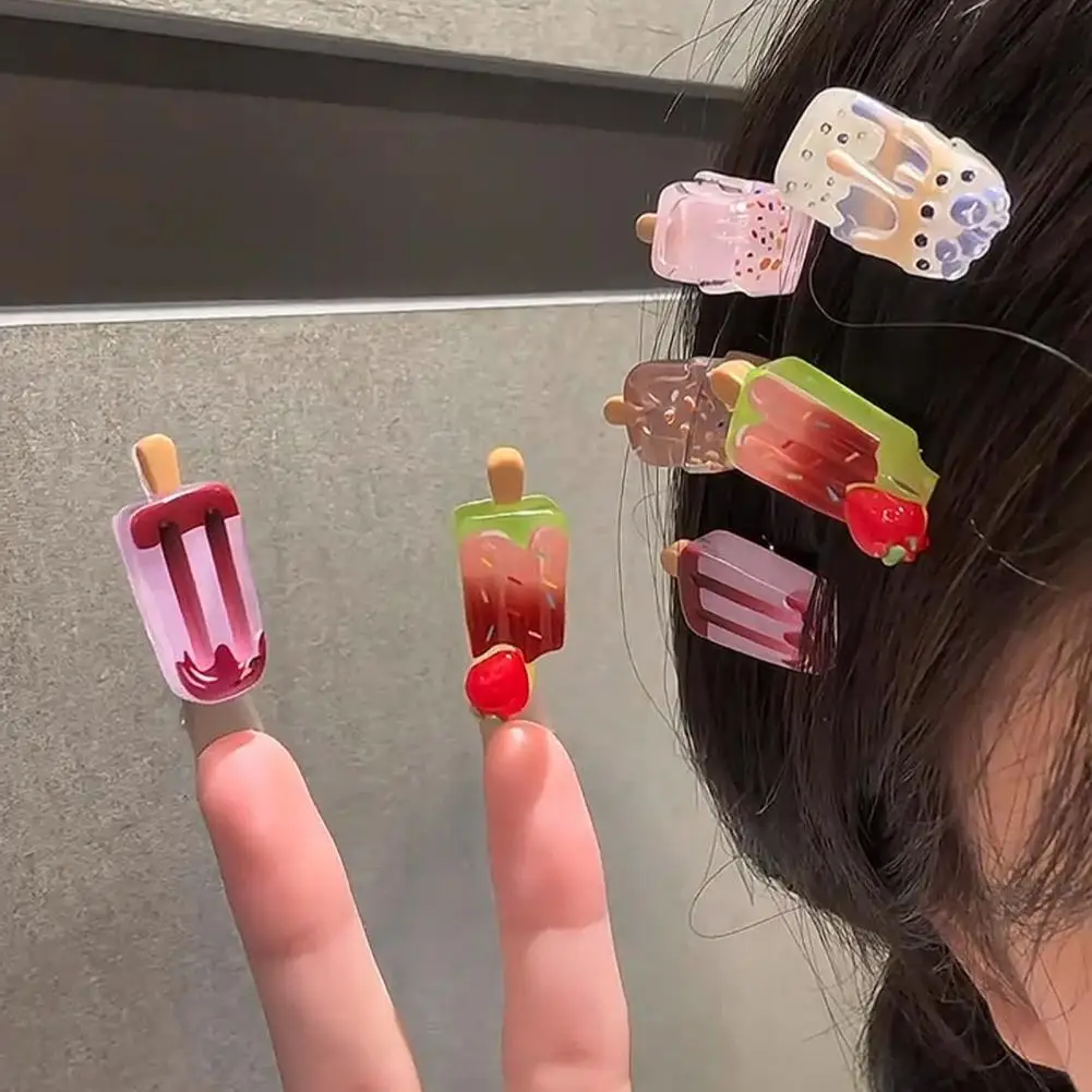 5Pcs Baby Girl Hair Clips Set Cute Cartoon Ice Cream Dessert Design Side Snap Claws Non Kids Barrettes
5Pcs Baby Girl Hair Clips Set Cute Cartoon Ice Cream Dessert Design Side Snap Claws Non Kids Barrettes