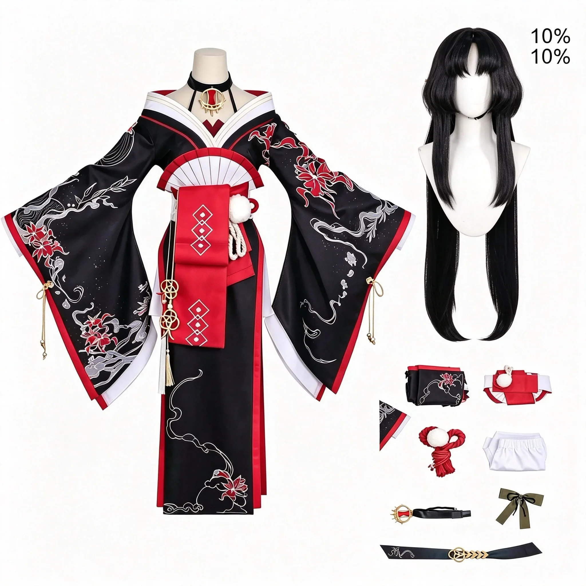 Women's Sexy Game NTE Xun Cosplay Costume Neverness to Everness Hotori Black Red Kimono with Necklace Wig And Dress for Party Ca
Women's Sexy Game NTE Xun Cosplay Costume Neverness to Everness Hotori Black Red Kimono with Necklace Wig And Dress for Party Ca