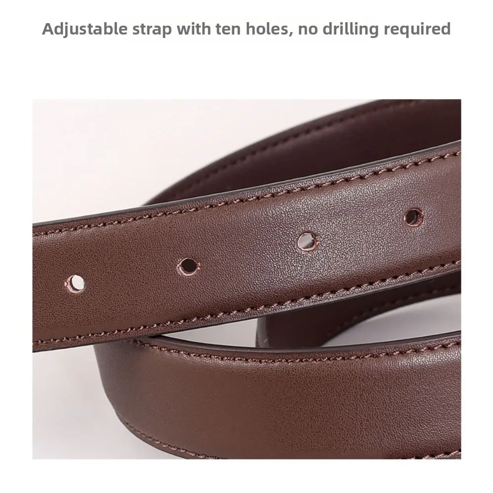 Casual Fashion Leather Belt Adjustable Solid Color Waistband Belt Metal Buckle Versatile Women Belt Personalized
Casual Fashion Leather Belt Adjustable Solid Color Waistband Belt Metal Buckle Versatile Women Belt Personalized