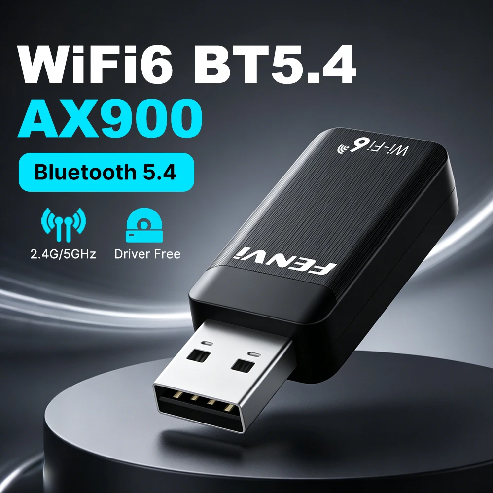 Fenvi AX900 Bluetooth 5.4 WiFi 6 USB Adapter USB Dongle 5G/2.4G Dual Band Network Card Wireless Receiver win7/10/11 Driver Free
Fenvi AX900 Bluetooth 5.4 WiFi 6 USB Adapter USB Dongle 5G/2.4G Dual Band Network Card Wireless Receiver win7/10/11 Driver Free