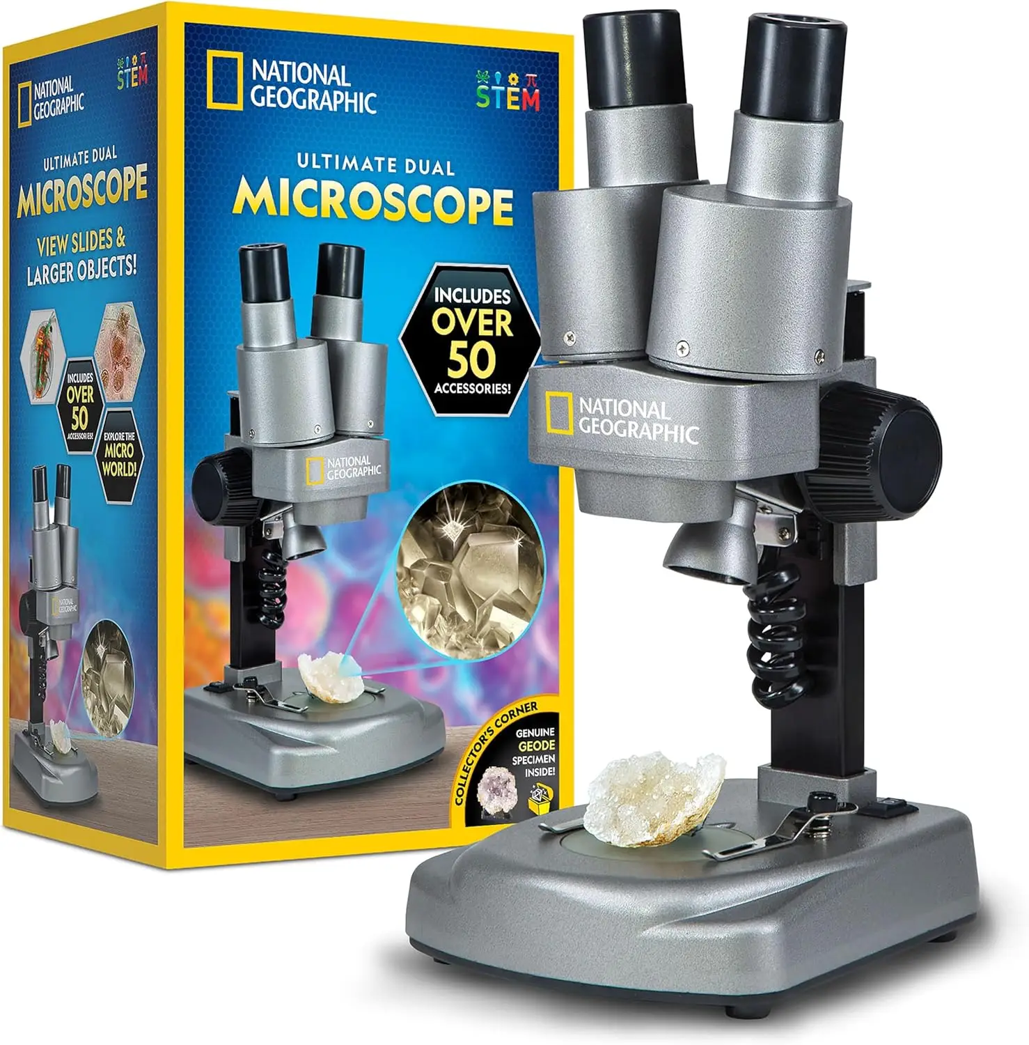 Dual LED Kids Microscope Science Kit with 50+ Accessories, Prepared Slides for Ages 8-12
Dual LED Kids Microscope Science Kit with 50+ Accessories, Prepared Slides for Ages 8-12