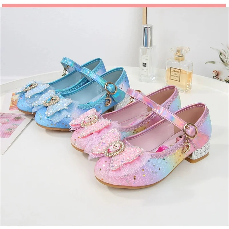 Disney Girls' Princess Sandals Children's Shoes Frozen Elsa Bow Girls Fashion Baby Pink Blue High Heel Party Shoes Size 23-36
Disney Girls' Princess Sandals Children's Shoes Frozen Elsa Bow Girls Fashion Baby Pink Blue High Heel Party Shoes Size 23-36
