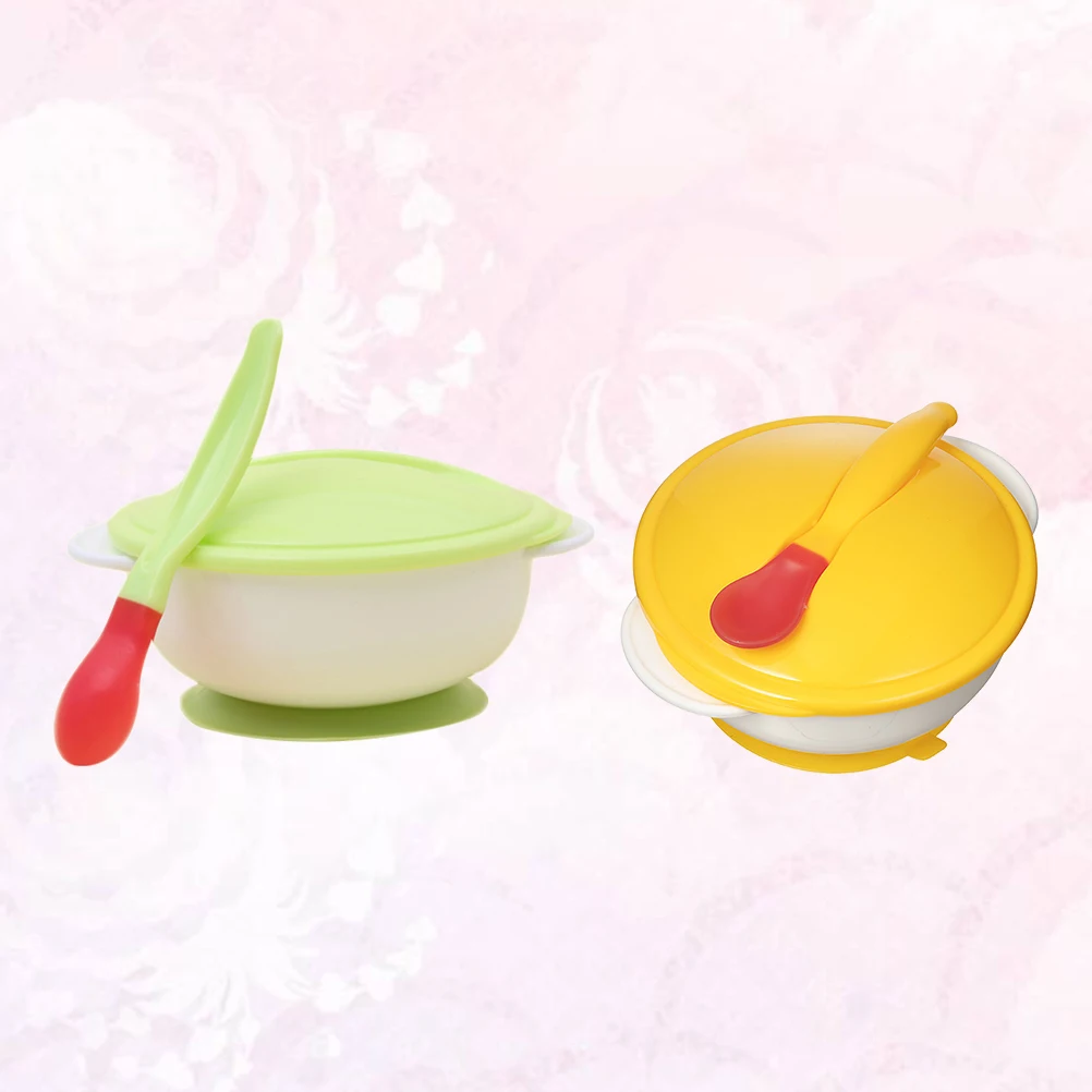 2 Sets Anti-slip Suction Bowls with Spoon for Toddler Feeding Supplies Baby Bowl Set Durable Safe Kids Tableware
2 Sets Anti-slip Suction Bowls with Spoon for Toddler Feeding Supplies Baby Bowl Set Durable Safe Kids Tableware