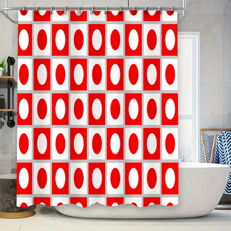 Modern Red White Bathroom Shower Curtain Polyester Fabric Waterproof Decoration Home Bathing Room Decor Customizable Size: 180cm
Modern Red White Bathroom Shower Curtain Polyester Fabric Waterproof Decoration Home Bathing Room Decor Customizable Size: 180cm