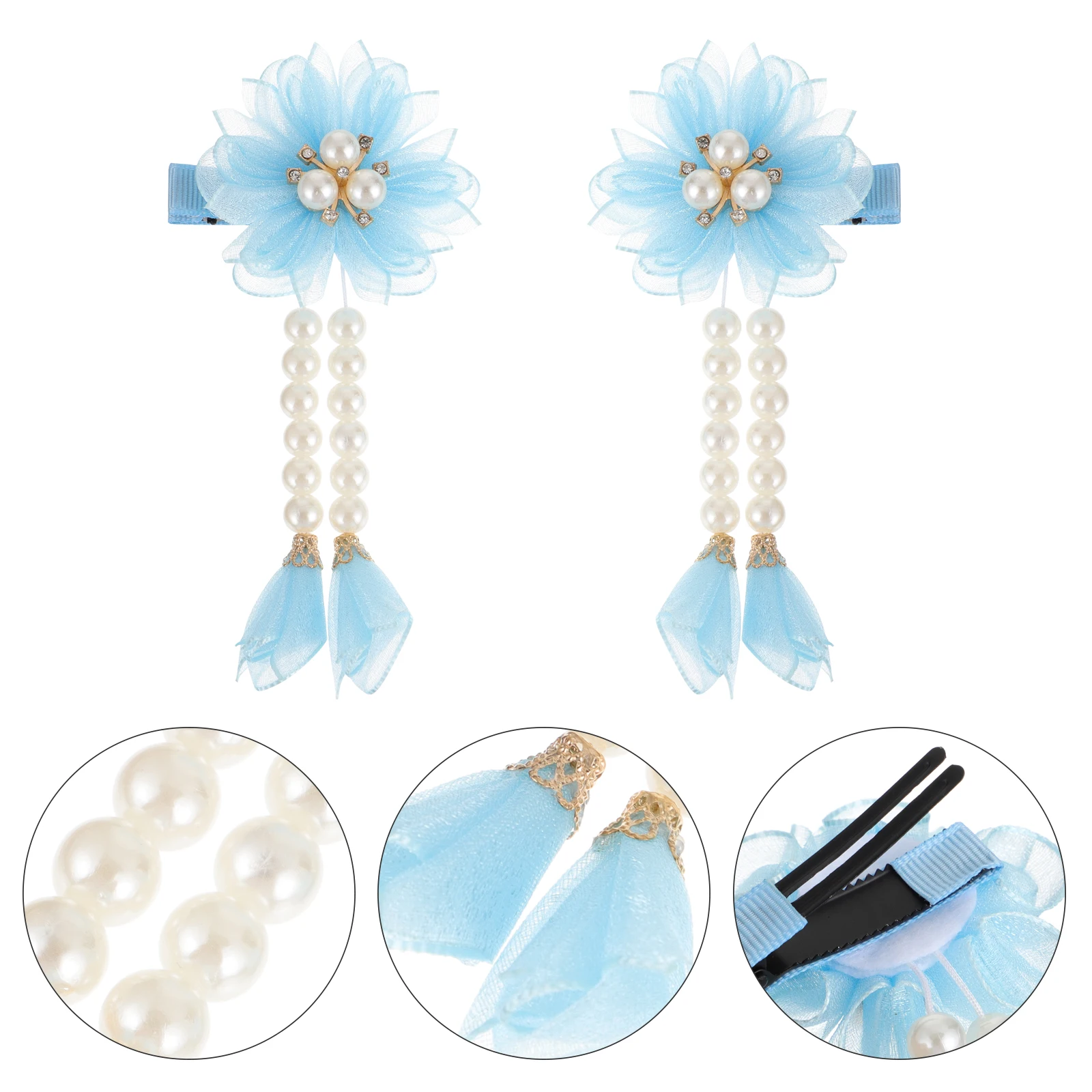 2 Pcs Flowers Pearls Hair Accessories Child Girl Tassel Headdress Zinc Alloy Headwear Lovely Clip Decorative New Year Hairpin
2 Pcs Flowers Pearls Hair Accessories Child Girl Tassel Headdress Zinc Alloy Headwear Lovely Clip Decorative New Year Hairpin