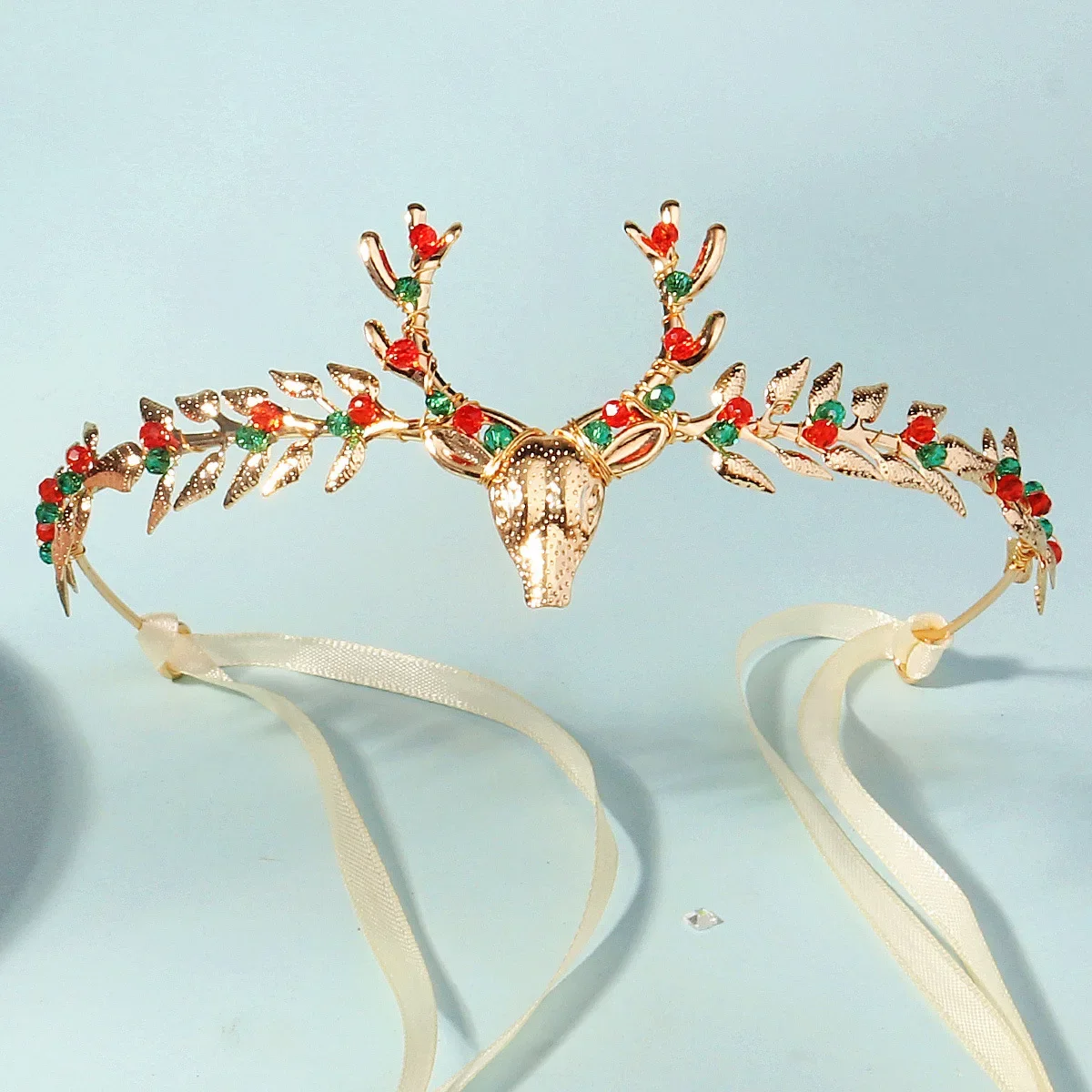 Christmas Antler Headband Crown Red Green Crystal Copper Wire Crown Tiara Hair Clip Hair Combs Set
Christmas Antler Headband Crown Red Green Crystal Copper Wire Crown Tiara Hair Clip Hair Combs Set