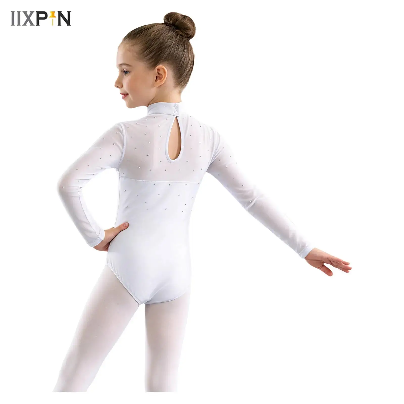 Kids Girls Gymnastics Ballet Dance Leotard Sheer Mesh Long Sleeves Sparkling Rhinestones Bodysuit Ballerina Practice Dancewear
Kids Girls Gymnastics Ballet Dance Leotard Sheer Mesh Long Sleeves Sparkling Rhinestones Bodysuit Ballerina Practice Dancewear