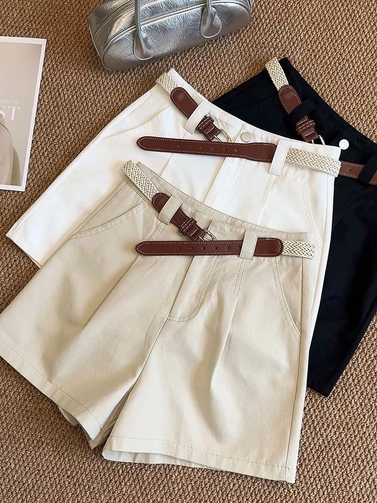 High Waist Shorts For Women 2026 New Washed Denim Cotton Loose Wide Leg Shorts Summer Casual Versatile Hot Pants with Belt
High Waist Shorts For Women 2026 New Washed Denim Cotton Loose Wide Leg Shorts Summer Casual Versatile Hot Pants with Belt