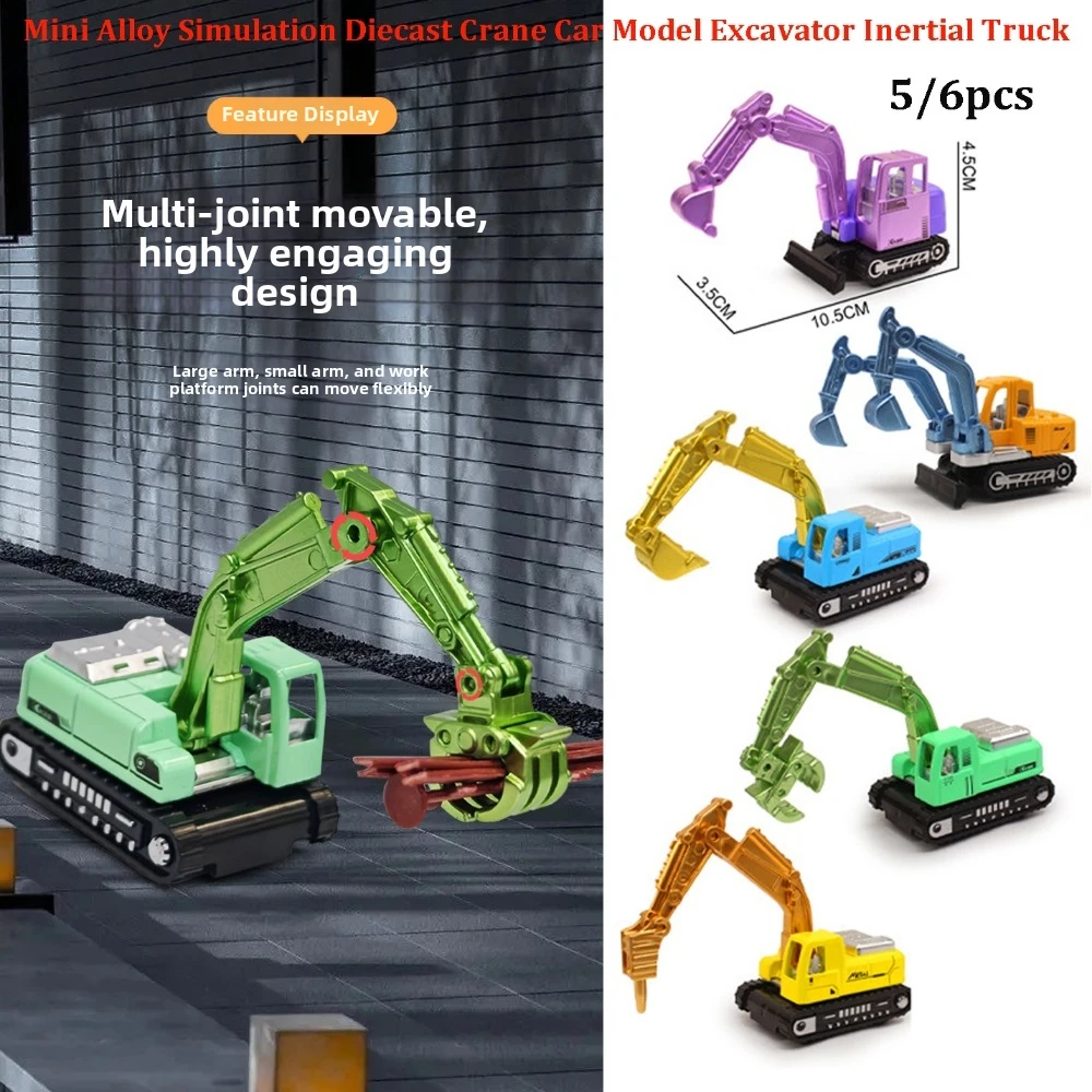 5/6pcs Mini Simulation Diecast Crane Car Model 2 Styles Alloy Engineering Vehicle Toy Sliding Boy Gift
5/6pcs Mini Simulation Diecast Crane Car Model 2 Styles Alloy Engineering Vehicle Toy Sliding Boy Gift