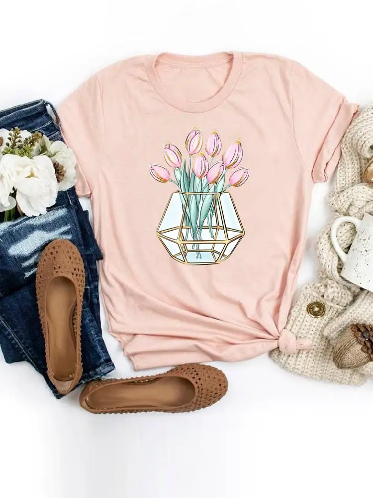 Women Short Sleeve Fashion Summer Graphic Tee Print Clothing T-shirts Flower 90s Cute Style Cartoon Shirt Female T Top
Women Short Sleeve Fashion Summer Graphic Tee Print Clothing T-shirts Flower 90s Cute Style Cartoon Shirt Female T Top