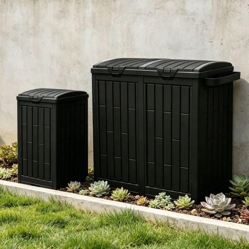 Outdoor Trash Can Plastic Rectangular Trash Cans Luxury Commercial Litter Bins Large Capacity Garden Dustbin with Lid Cleaning
Outdoor Trash Can Plastic Rectangular Trash Cans Luxury Commercial Litter Bins Large Capacity Garden Dustbin with Lid Cleaning
