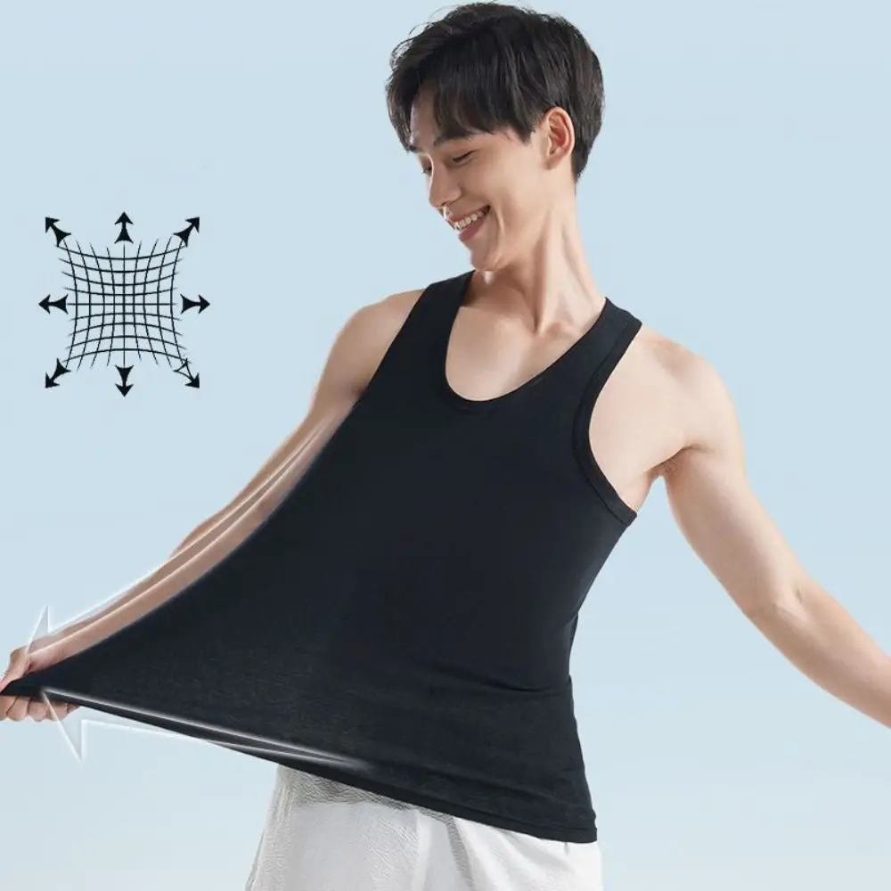 Loose Sleeveless Men Cotton Vest Round Neck Simple Men’s Tank Top Solid Color Clothing Men Summer Tight Top Boy 
Loose Sleeveless Men Cotton Vest Round Neck Simple Men’s Tank Top Solid Color Clothing Men Summer Tight Top Boy