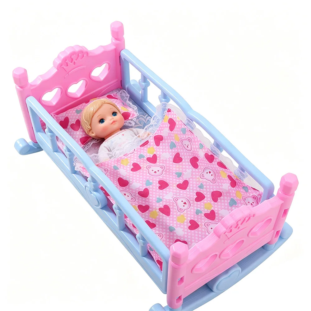 Infant Carriage Baby Bed Cradle Pretend Play Lightweight Baby Rocking Bed Role Play Furniture Rocking Crib Girls Gift
Infant Carriage Baby Bed Cradle Pretend Play Lightweight Baby Rocking Bed Role Play Furniture Rocking Crib Girls Gift