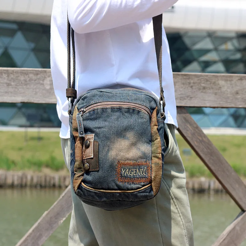 Retro Style Casual Denim Canvas Shoulder Bag for Men And Women Youth Fashion Crossbody Phone Bag with Zipper Soft Structure
Retro Style Casual Denim Canvas Shoulder Bag for Men And Women Youth Fashion Crossbody Phone Bag with Zipper Soft Structure