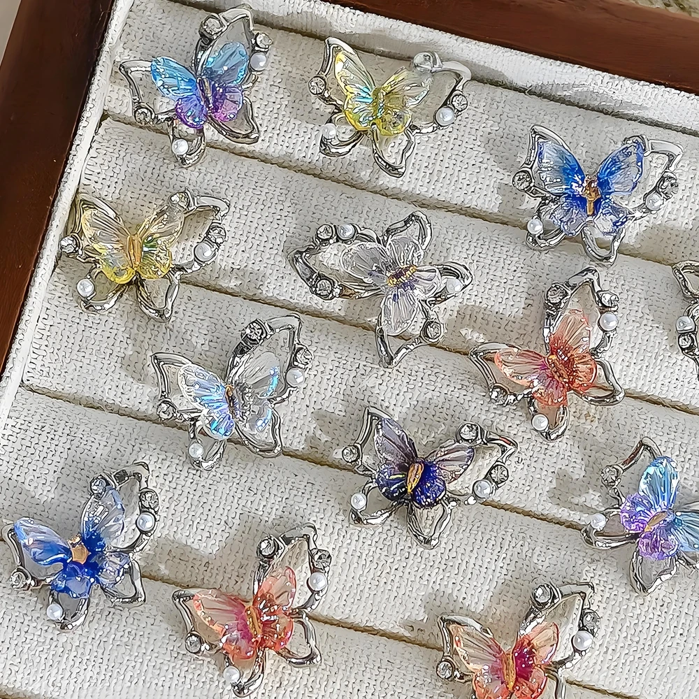 10PCS 3D Aurora Hollow Nail Art Butterfly Charms Accessories Luxury Alloy Parts For Manicure Decoration Nails Supplies Materials
10PCS 3D Aurora Hollow Nail Art Butterfly Charms Accessories Luxury Alloy Parts For Manicure Decoration Nails Supplies Materials