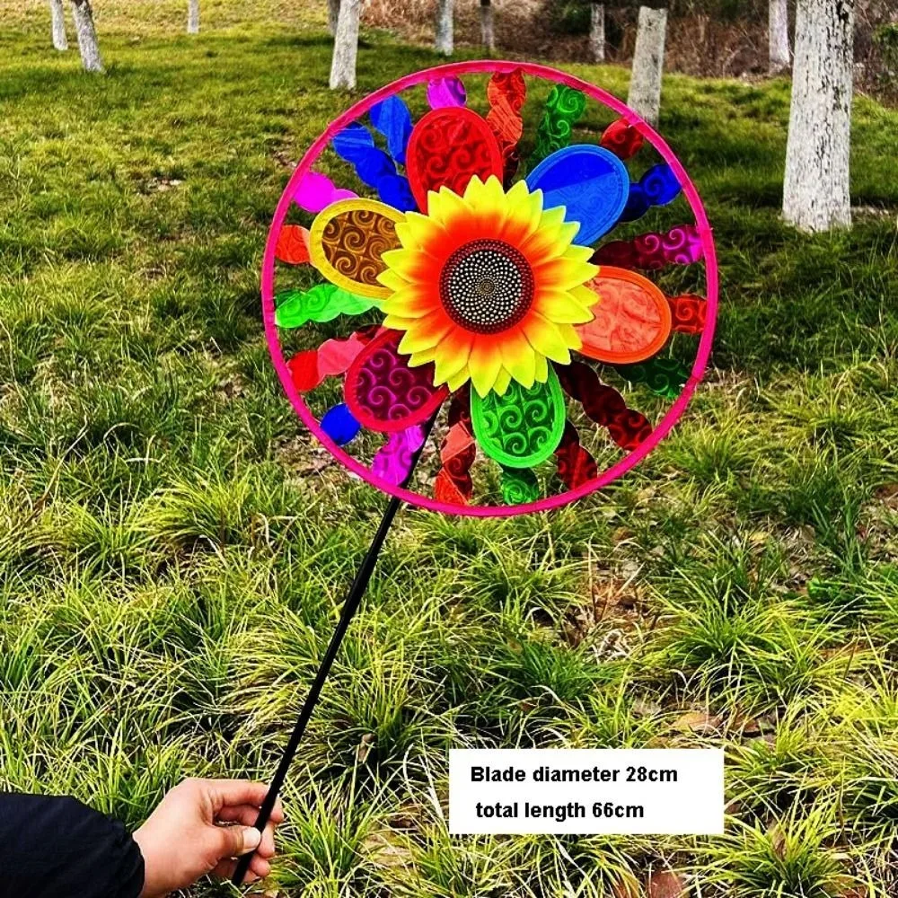 Multistyles Sunflower Windmill PVC Diameter 27/28/38cm Rotating Sunflower Colorful Double-layer Turntable
Multistyles Sunflower Windmill PVC Diameter 27/28/38cm Rotating Sunflower Colorful Double-layer Turntable