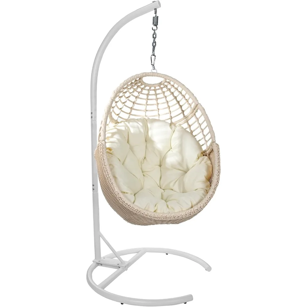 Egg Swing Chair with Stand Hanging Egg Chair Outdoor - Rattan Wicker Patio Hanging Basket Chair Hammock Chair with Metal Frame
Egg Swing Chair with Stand Hanging Egg Chair Outdoor - Rattan Wicker Patio Hanging Basket Chair Hammock Chair with Metal Frame