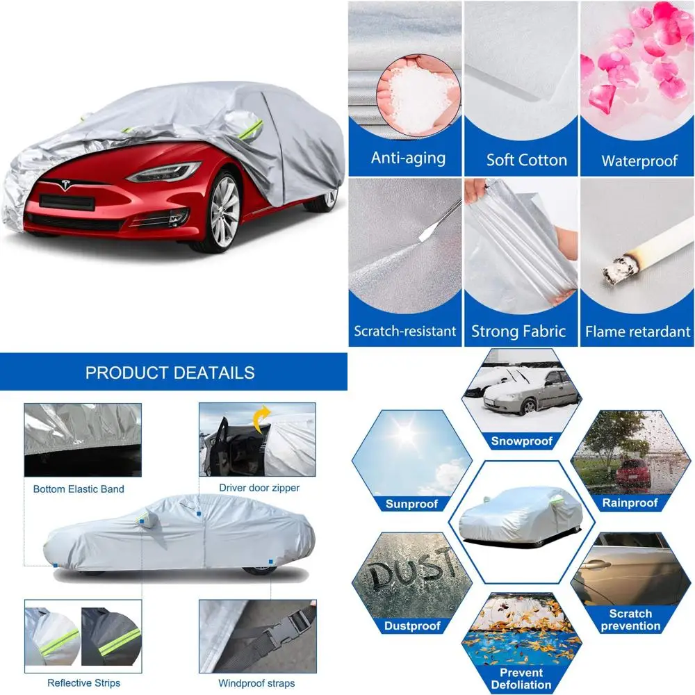Custom Fit 6-Layer Car Cover Waterproof All Weather Protection for 2012-2025 Model S Vehicles Outdoor Indoor Use
Custom Fit 6-Layer Car Cover Waterproof All Weather Protection for 2012-2025 Model S Vehicles Outdoor Indoor Use