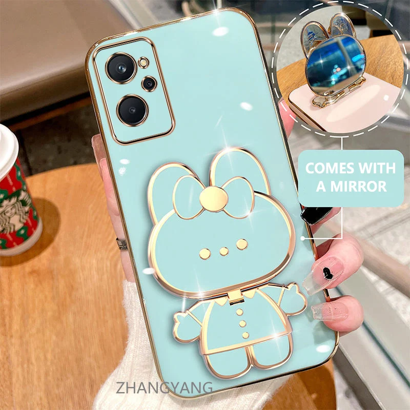 Case For Realme 9i Electroplated straight edge silicone phone case cute 3D rabbit with built-in mirror for anti drop
Case For Realme 9i Electroplated straight edge silicone phone case cute 3D rabbit with built-in mirror for anti drop