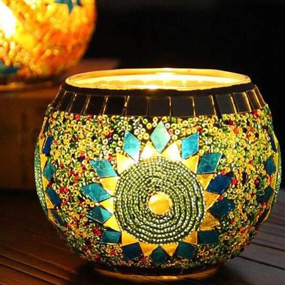 Colorful Glass Holder Mosaic Sunflower Pattern Handmade Tea Light Stand Wedding Decoration Centerpiece Tea Light Holder
Colorful Glass Holder Mosaic Sunflower Pattern Handmade Tea Light Stand Wedding Decoration Centerpiece Tea Light Holder